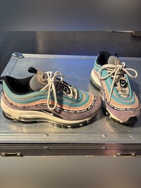 Nike Air Max 97 Pastel Turquoise, Pink & Gray Have A Nike Day sneakers sz 6 ,4.5